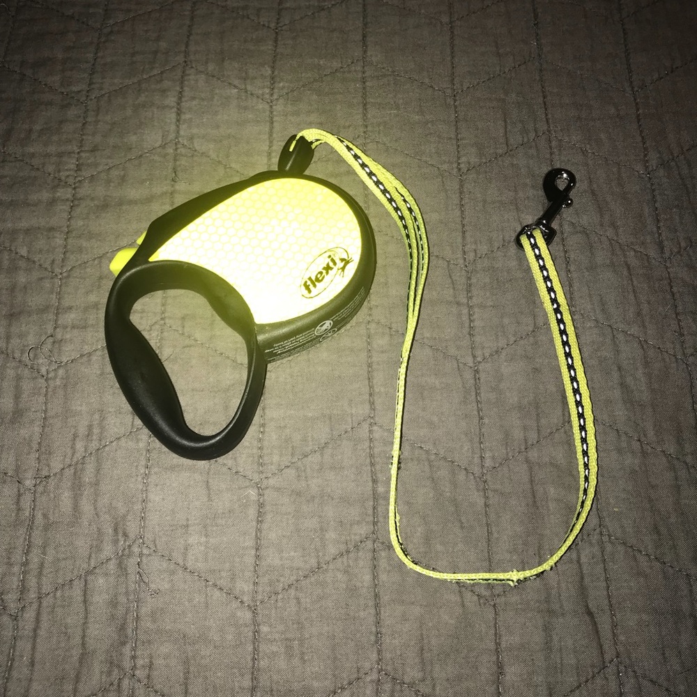 Flexi reflective retractable dog leash